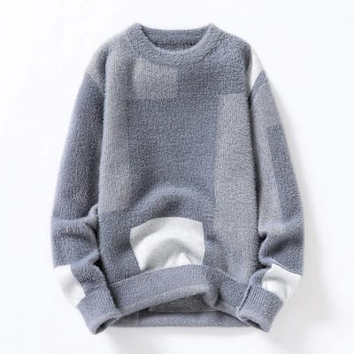Herentrui Herfst- en winterverdikking Ronde hals Pullover Sweater Tide Slanke warme trui Dieptepuntoverhemd Jeugdshirt S gray