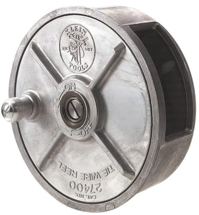 Lichtgewicht Aluminium Tiewire Reel voor Links- en Rechtshandigen met Terugspoelknop