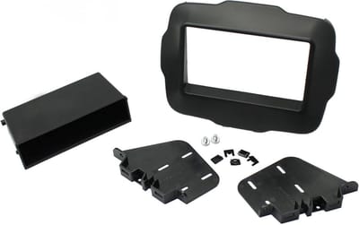 2-DIN frame met bakje Jeep Renegade 2015- Zwart