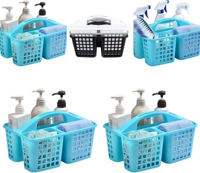 Handige Draagbare Douche Caddy met Compartimenten en Handvat, Perfect voor Badkamer, Keuken en Tuin - 2 Stuks, Ideaal voor Organisatie en Opslag