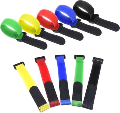 Set van 10 herbruikbare spanbanden, verstelbare bevestigingsbanden voor het veilig vastzetten van goederen, nylon lashing straps