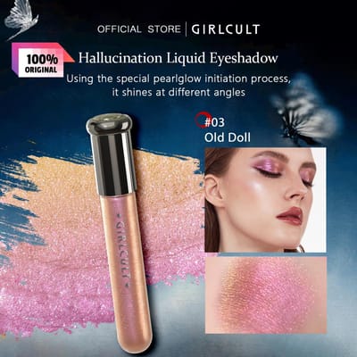 GIRLCULT - Miao Psychic Series Vision Liquid Eyeshadow - 3 Colors 03# Pink Gold - 4ml