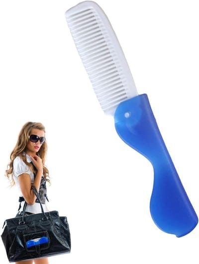 Opvouwbare Tandenborstel - Reistandenborstel Draagbaar - Mondhygiëne Onderweg - Ergonomisch Handvat - 18.3 cm Uitgevouwen - Blauw