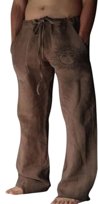 Linnen Broek Heren - Ideale Zomerbroek met Zakken en Elastische Tailleband