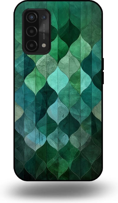 Smartphonica Telefoonhoesje geschikt voor OPPO A54 5G / A74 5G / A93 5G met groene bladeren opdruk - TPU backcover case green leaf design - Groen geschikt voor Oppo A54 5G;Oppo A74 5G;Oppo A93 5G