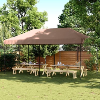 Opvouwbare Partytent - Pop-up Paviljoen - Feesten Organiseren - Snelle Opbouw - 580 x 292 cm - Bruin
