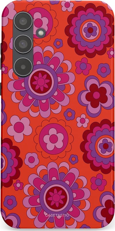 Casetastic Hoesje Geschikt voor Samsung A55 - Stijlvolle Beschermende Duo-layer Case - Retro warmte