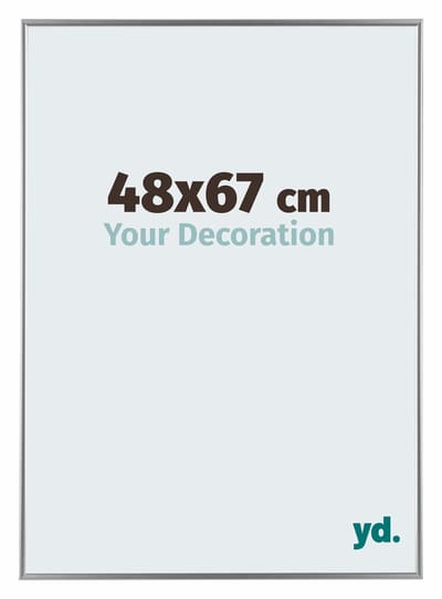 Your Decoration - Fotolijst 48x67 cm - Kunststof - Zilver Hoogglans - Evry
