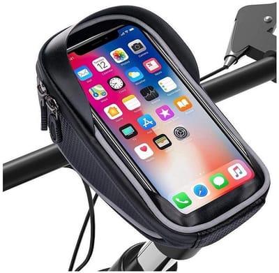LuxeBass Telefoonhouder fiets - Fietshouder - Stuurtas - Fiets - Waterbestendig - Zwart - Universeel