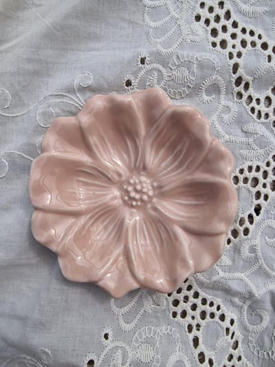 Bordje Cosmea - Peach - Bloom - Bloemenbordje - Bloemen Schaaltje - Sieraden Schaaltje - Petit Four Bordje - Theezakjes Schaaltje - Perzik - Flower
