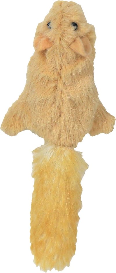 Boon - Kattenspeelgoed - Pluche Wezel met bontstaart - Kleur: assorti - 13 cm