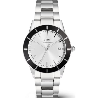 Daniel Wellington DW Watch Iconic Paradigma Link Black Bezel 40mm Silver