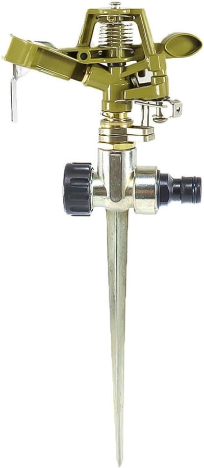 Oscillerende Sprinkler - Gazon Sproeier - Tuin Irrigatie - 360 Graden Rotatie - 28x12cm - Goud