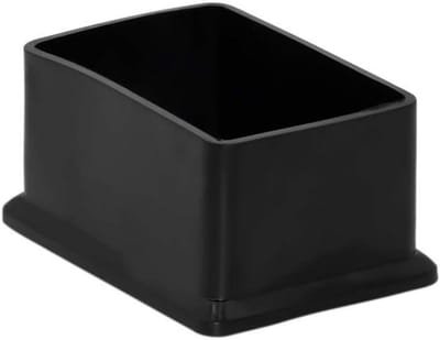 Zwarte Rechthoekige PVC Stoelpootdoppen 4 stuks - Vloerbeschermers 40x60mm