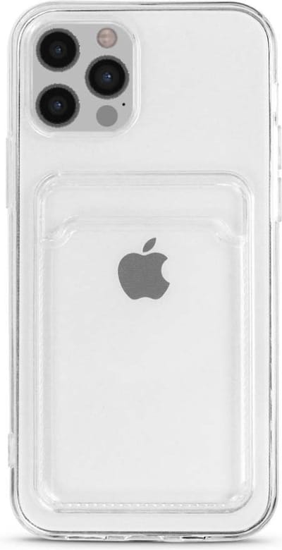 Smartphonica iPhone 13 Pro siliconen hoesje met pashouder - Transparant geschikt voor iPhone 13 Pro