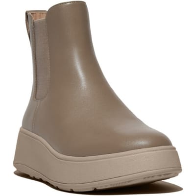 FitFlop FitFlop F-Mode Leather Flatform Chelsea Boots GRIJS - Maat 37