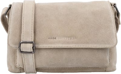 Hide & Stitches Brazos Schoudertas - Suede - Crossbody - Leer - Overslag - Leren Dames Tas - Zand