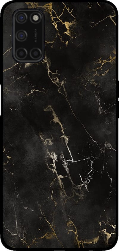 Smartphonica Telefoonhoesje voor OPPO A52 / A72 4G / A92 met marmer opdruk - TPU backcover case marble design - Zwart geschikt voor Oppo A52;Oppo A72;Oppo A92