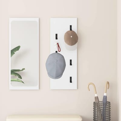 vidaXL - Wandgemonteerde - kapstok - Muurmontage - Wit - 30 - x - 1,5 - x - 80 - cm