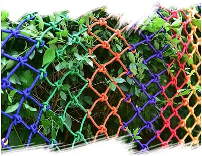 Klimnet voor Kinderen - Speeltuinnet Touw - Buiten Spelen - Veiligheidsbescherming - 1 x 1 Meter - Veelkleurig