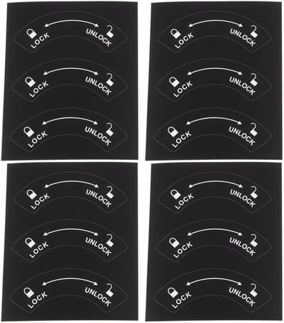 Dailygoods - 12 Stuks Lock Unlock Richting Stickers voor Deursloten