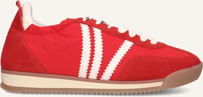 STEFANO LAURAN 1back107 Sneakers - Textiel - Dames - Rood - Maat 36