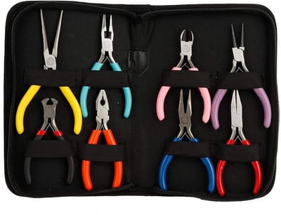 Dailygoody - 8-delige Mini Pliers Set voor Sieraden - Hoogwaardige Stalen Tangenset