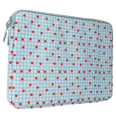 imoshion Design Laptop Sleeve met vak - Laptop Hoes geschikt voor 15 / 15.3 / 15.6 / 16 / 16.2 inch - Cherry Check