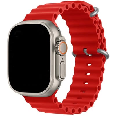 2+1 | Apple Watch Bandje Ocean - Siliconen - Rood