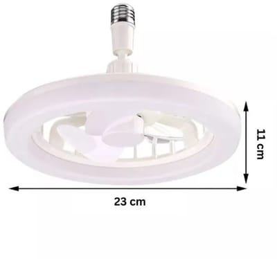 Plafondventilator met LED Verlichting - 3 Snelheden - 360° Roterend - Met afstandsbediening - Wit
