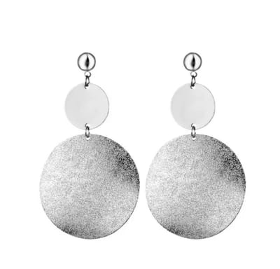 Jomide Oorhangers Vintage Rond - Zilverkleurig