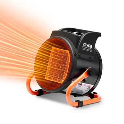 VEVOR Kasverwarmer, 2000W PTC-snelverwarmer met oververhittingsbeveiliging, 3-snelheidsregeling, kleine kweektentverwarmer, elektrische draagbare ventilatorkachel voor kas, bloemenkamer, werkplek