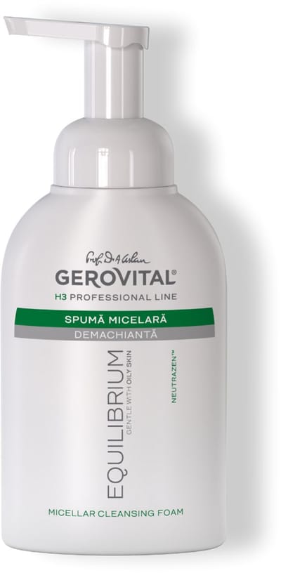 Gerovital H3 Equilibrium Micellaire reinigingsschuim - professioneel product - met Neutrazen™- peptide - 300ml
