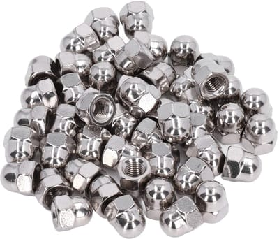 50 Stks Rvs Acorn Cap Moer, Hex Dome Cap Assortiment Kit M3 M4 M5 M6 M8 M10 M12(M4)