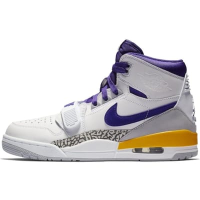 Air Jordan Legacy 312 Lakers Heren Sneakers Wit Veldpaars-Geel AV3922-157 40 gray