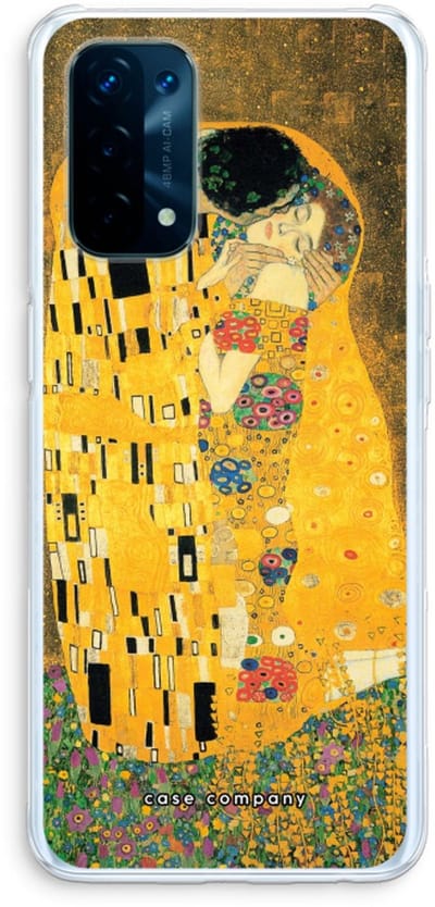 Case Company® - Hoesje geschikt voor Oppo A74 5G hoesje - Der Kuss - Soft Cover Telefoonhoesje - Bescherming aan alle Kanten en Schermrand