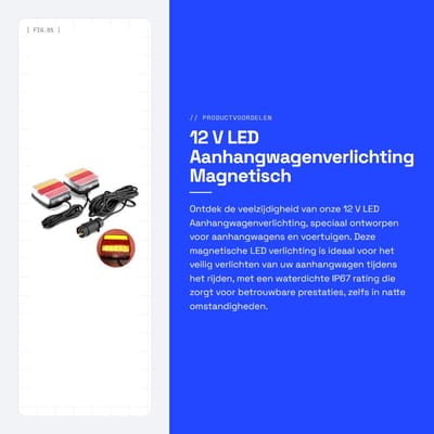Dailygoods - 12 V LED Aanhangwagenverlichting - Magnetisch - Waterdicht - 1 paar - LED Sleeplichtset - Geschikt voor Aanhangwagens - Onderwater IP67