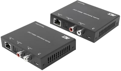 ACT Digitale of analoge audio extender set over CAT5e/6, met DAC, tot 300 meter