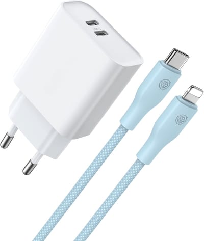 Oplaadstekker geschikt voor iPhone 14 / iPhone 13 / iPhone 12 / iPhone 11 - Usb-C Oplader - 35w Snellader - 1 Meter