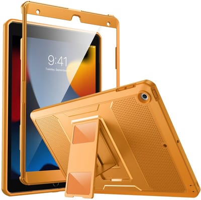 Dailygoody - iPad 10.2 Inch Case - Shockproof - Heavy Duty Bescherming - Papaya - Volledige Bescherming - Geschikt voor iPad 9e/8e/7e Generatie