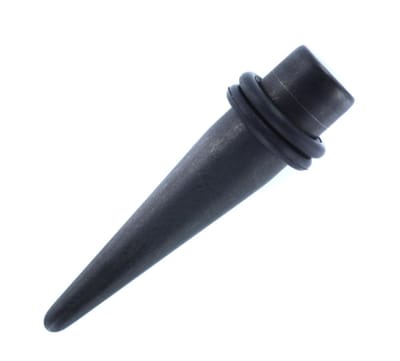Taper recht mat 1.6 mm - zwart - LMPiercings