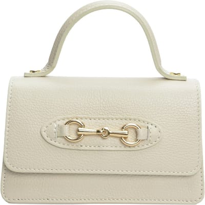 Isabella Rhea Beige Rundleer Tas