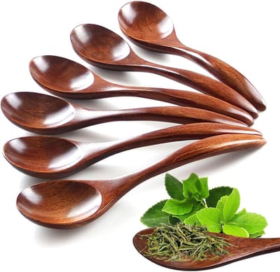 Soeplepels, natuurlijke houtblokken, met de hand gepolijst, voor warme chocolademelk, honing, koffie, thee, natuurlijke lepels, houten lepel voor thuis