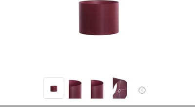 Kap - rood - IMANI - textiel - Ø 25cm - E27 - 2225980 - Light & Living