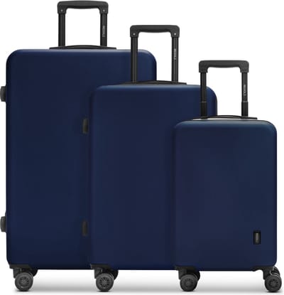 Redolz Essentials 09 3-SET 4 wielen Kofferset 3-delig - Harde bagage - TSA slot - dark-blue