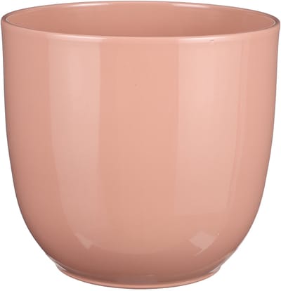 Mica Decorations Plantenpot/bloempot Tusca - Lichtroze - keramiek - glans - D28/H25 cm
