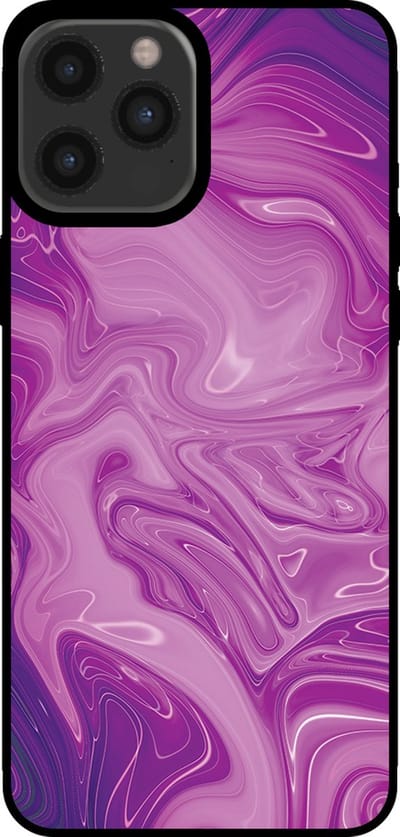 Smartphonica Telefoonhoesje voor iPhone 12 Pro Max met marmer opdruk - TPU backcover case marble design - Paars geschikt voor iPhone 12 Pro Max