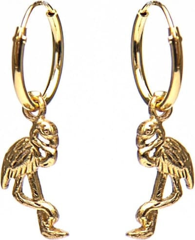 Karma Hoops Flamingo Goldplated Oorstekers  - Goud