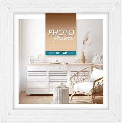 ZEP - Houten Fotolijst Vivan 3 Wit voor foto formaat 13x13 - V33133