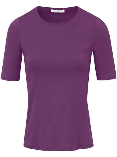 Shirt 100% Pima Cotton ronde hals Van Peter Hahn paars